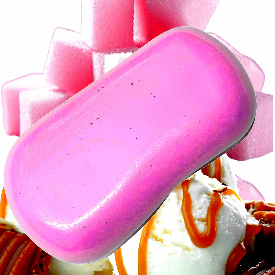 Pink Sugar Vanilla Caramel Vegan Soap Bars Plant-Based Cruelty-Free Handcrafted