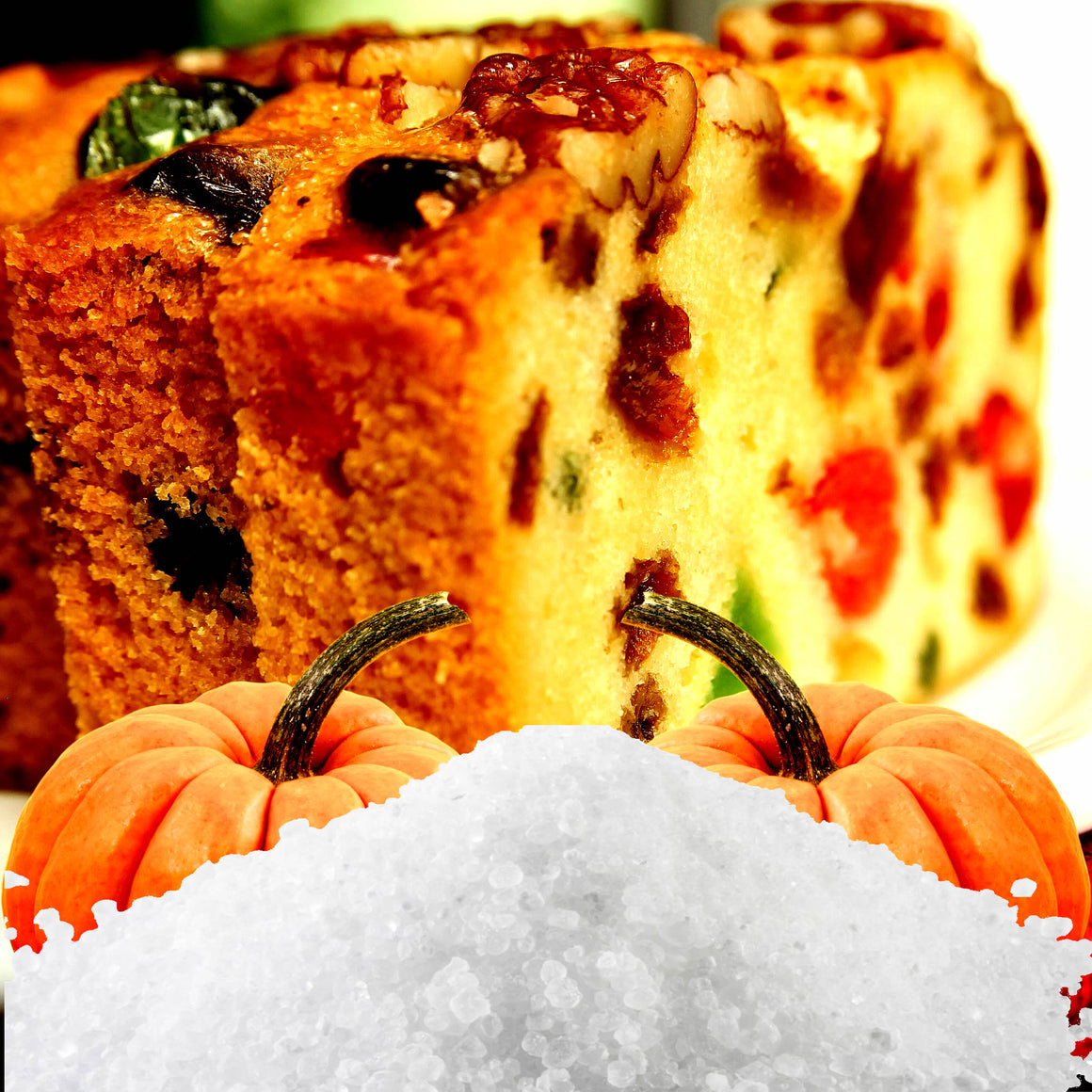 Pumpkin Fruit Cake Vegan bath salts and bath soak crystals, cruelty-free and made in Australia. Highly scented, suitable for women and men. Perfect relaxation gift for him or her.