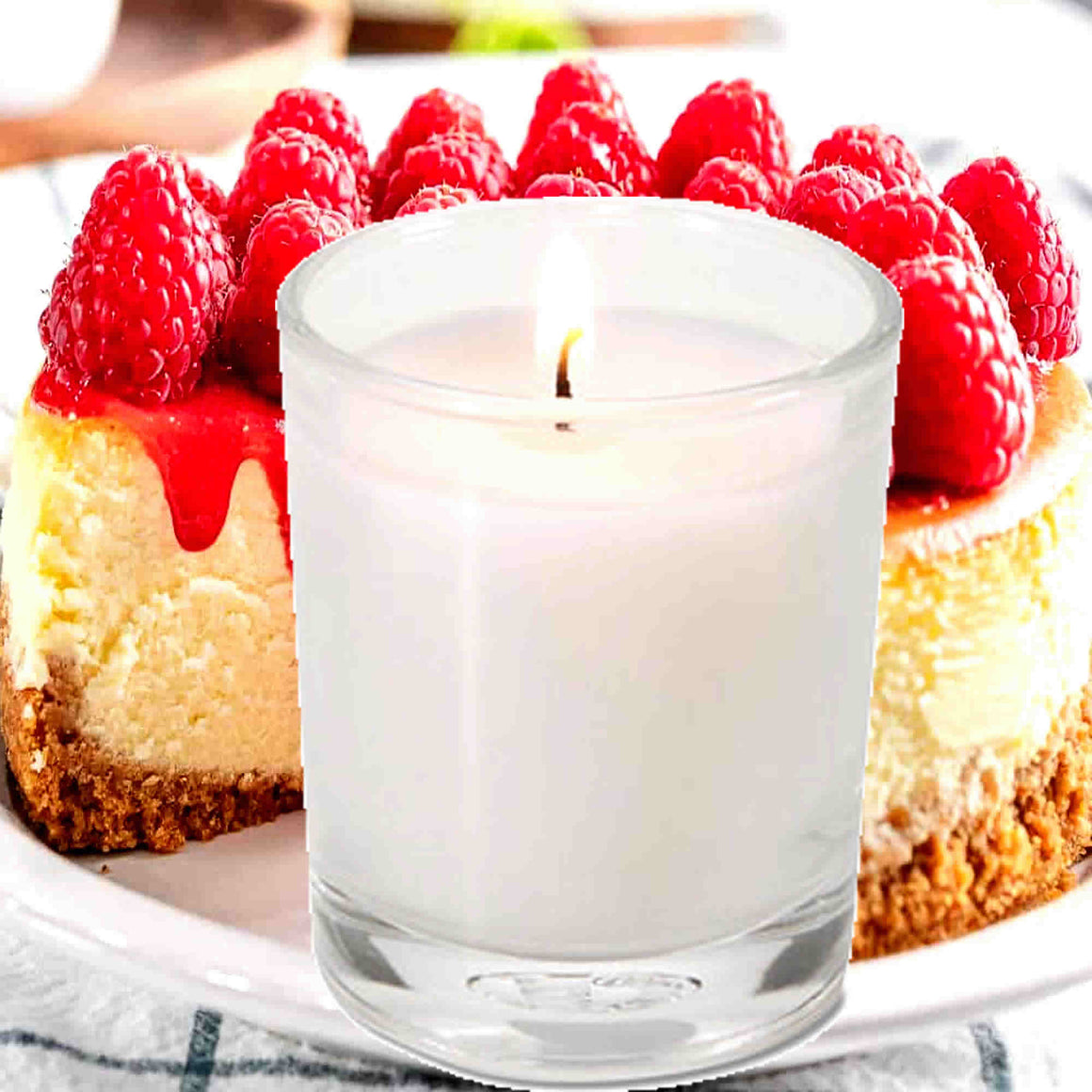 Raspberry Cheesecake Eco Soy Votive Candles – Clean Burn, Plant-Based, Vegan & Pet Safe