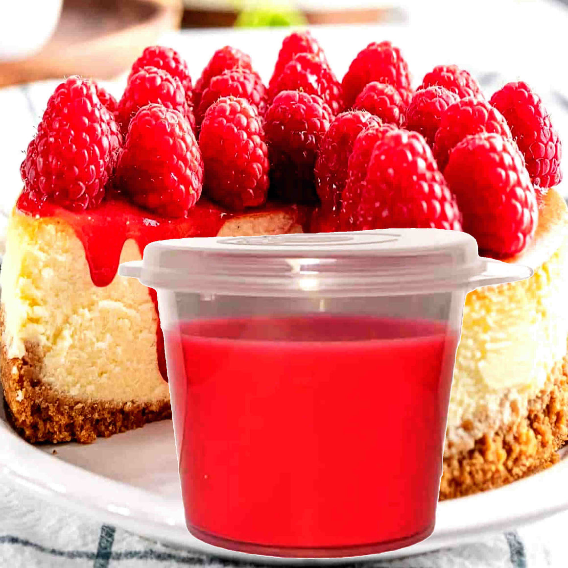 Raspberry Cheesecake Soy Candle Melt Shot Pots – Plant-Based, Vegan, Cruelty-Free, Hand-Poured