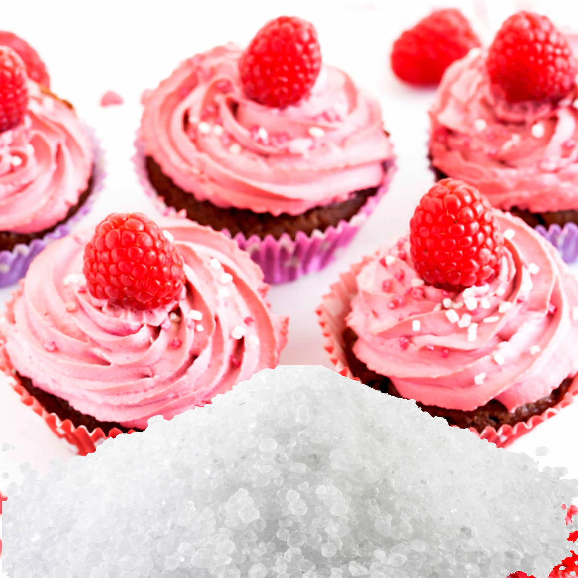 Raspberry Cream Cupcakes Vegan bath salts and bath soak crystals, cruelty-free and made in Australia. Highly scented, suitable for women and men. Perfect relaxation gift for him or her.