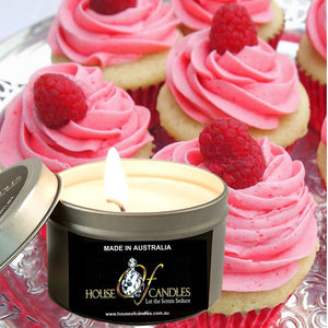Raspberry Cream Cupcakes Scented Eco Soy Tin Candles