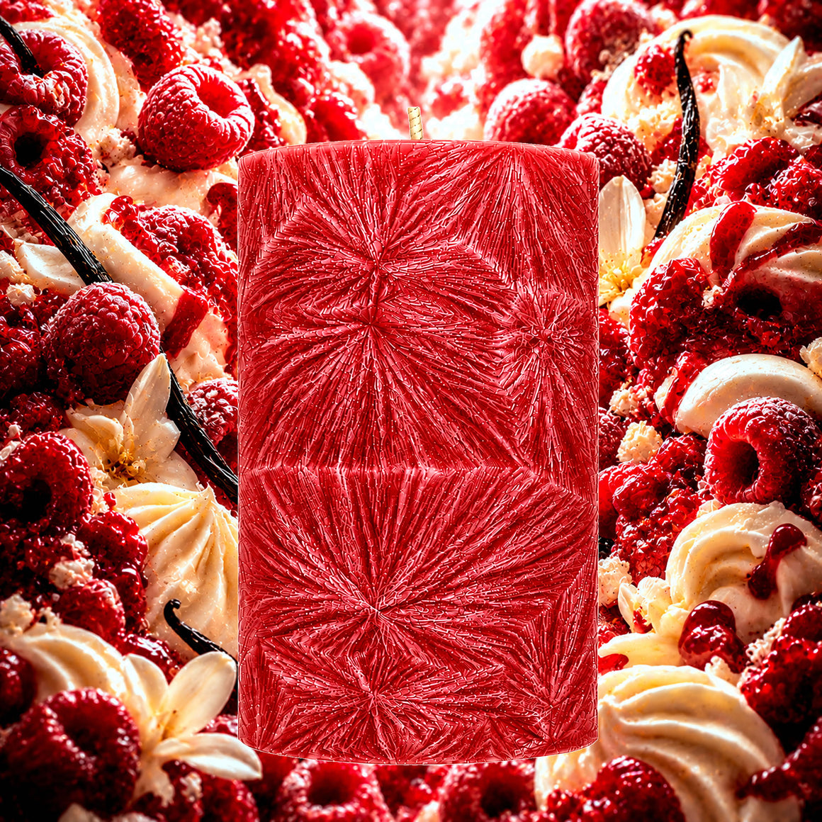 Red Raspberry Vanilla Pillar Candle