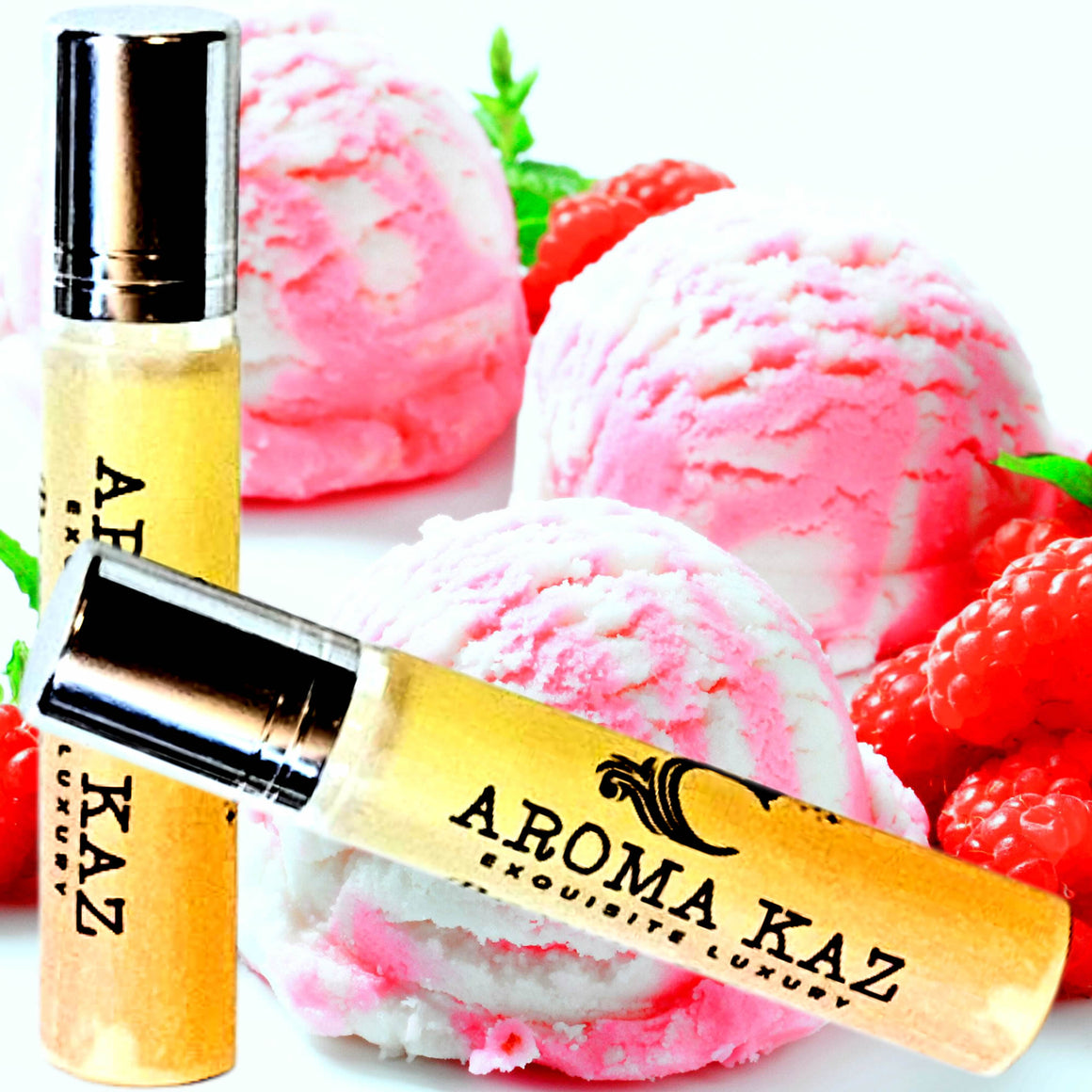 Red Raspberry Vanilla Fragrance Roll On – vegan, cruelty-free perfume roll on featuring juicy raspberry and creamy vanilla sweetness, handmade in Australia.