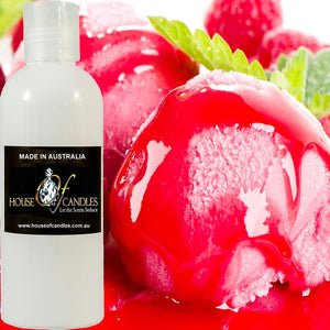 Red Raspberries & Vanilla Scented Body Wash Shower Gel Skin Cleanser Liquid Soap
