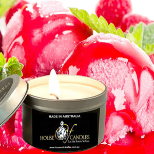 Red Raspberries & Vanilla Scented Eco Soy Tin Candles