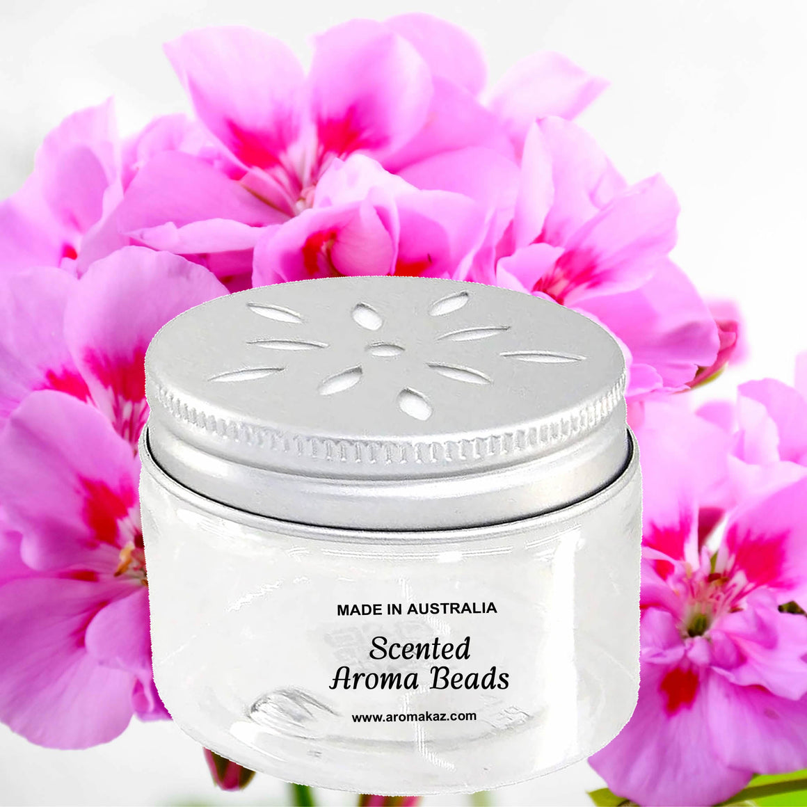 Rose Geranium Air Freshener Aroma Beads - Room, Car, Pantry, Pet Areas, Linen