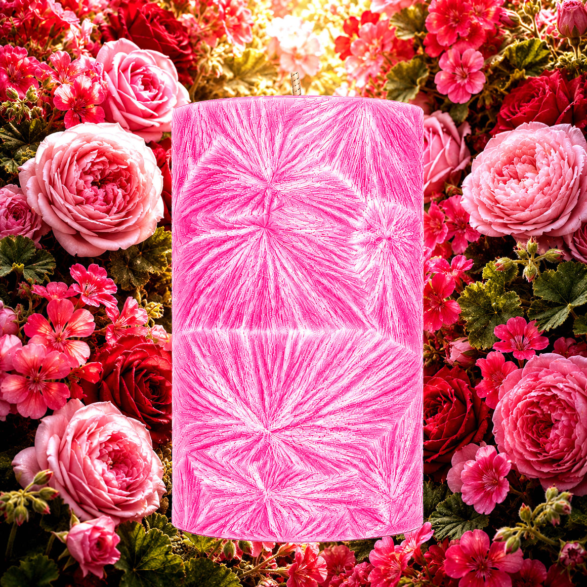 Rose Geranium Pillar Candle