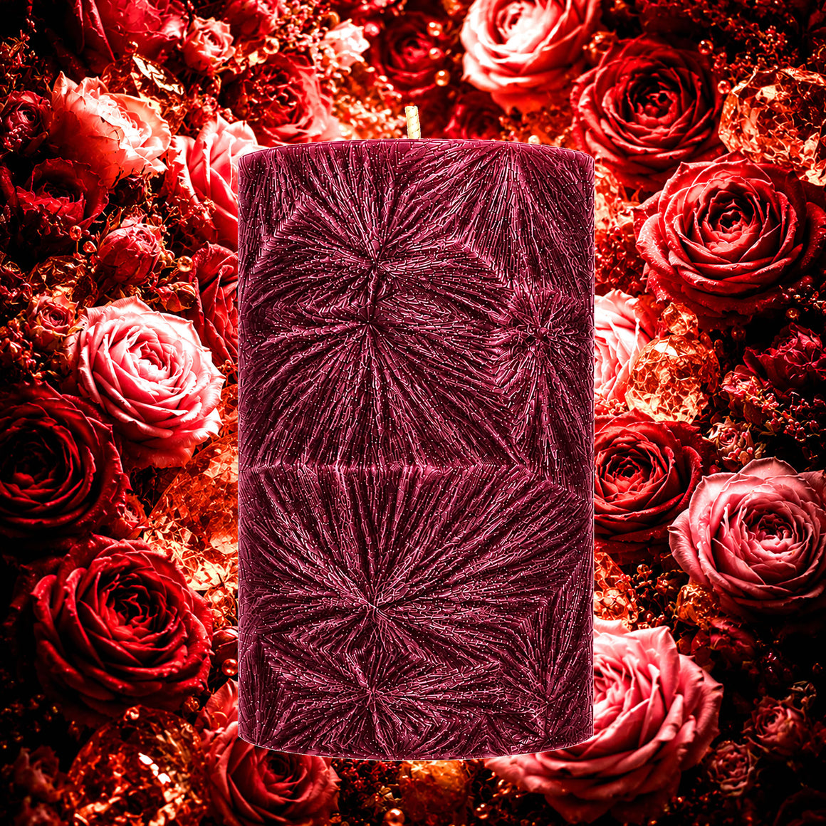 Rose Musk Pillar Candle