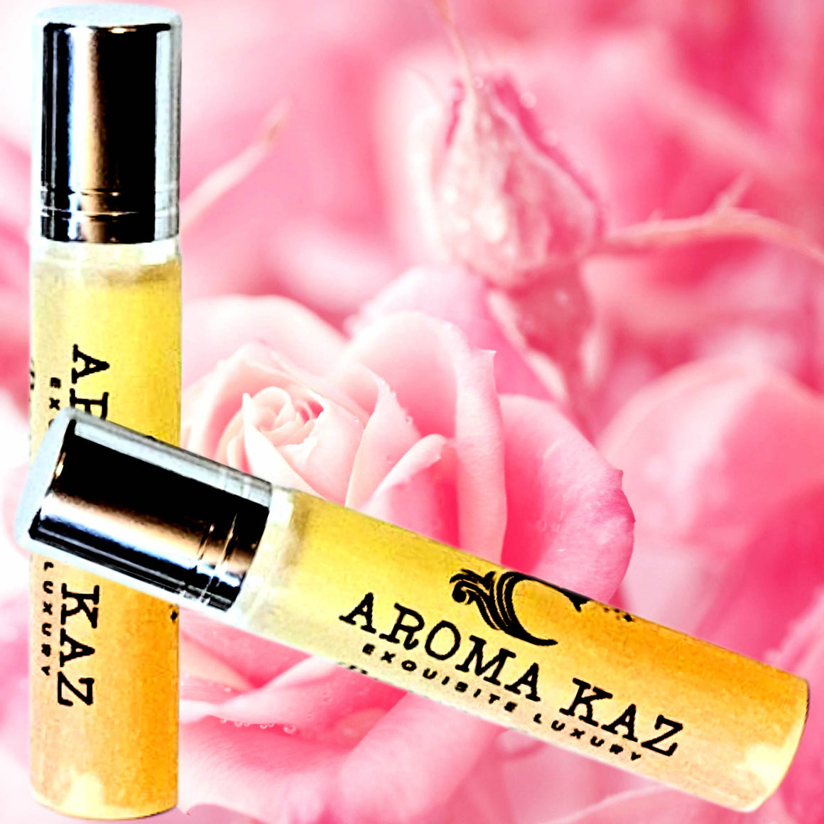 Rose Musk Fragrance Roll On – vegan, cruelty-free perfume roll on featuring romantic rose and smooth sensual musk, handmade in Australia.