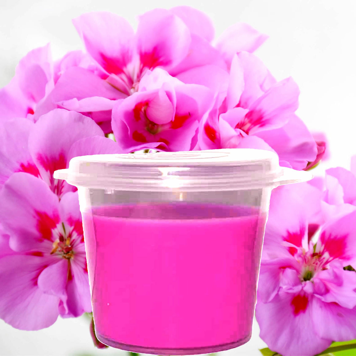 Rose Geranium Soy Candle Melt Shot Pots – Plant-Based, Vegan, Cruelty-Free, Hand-Poured