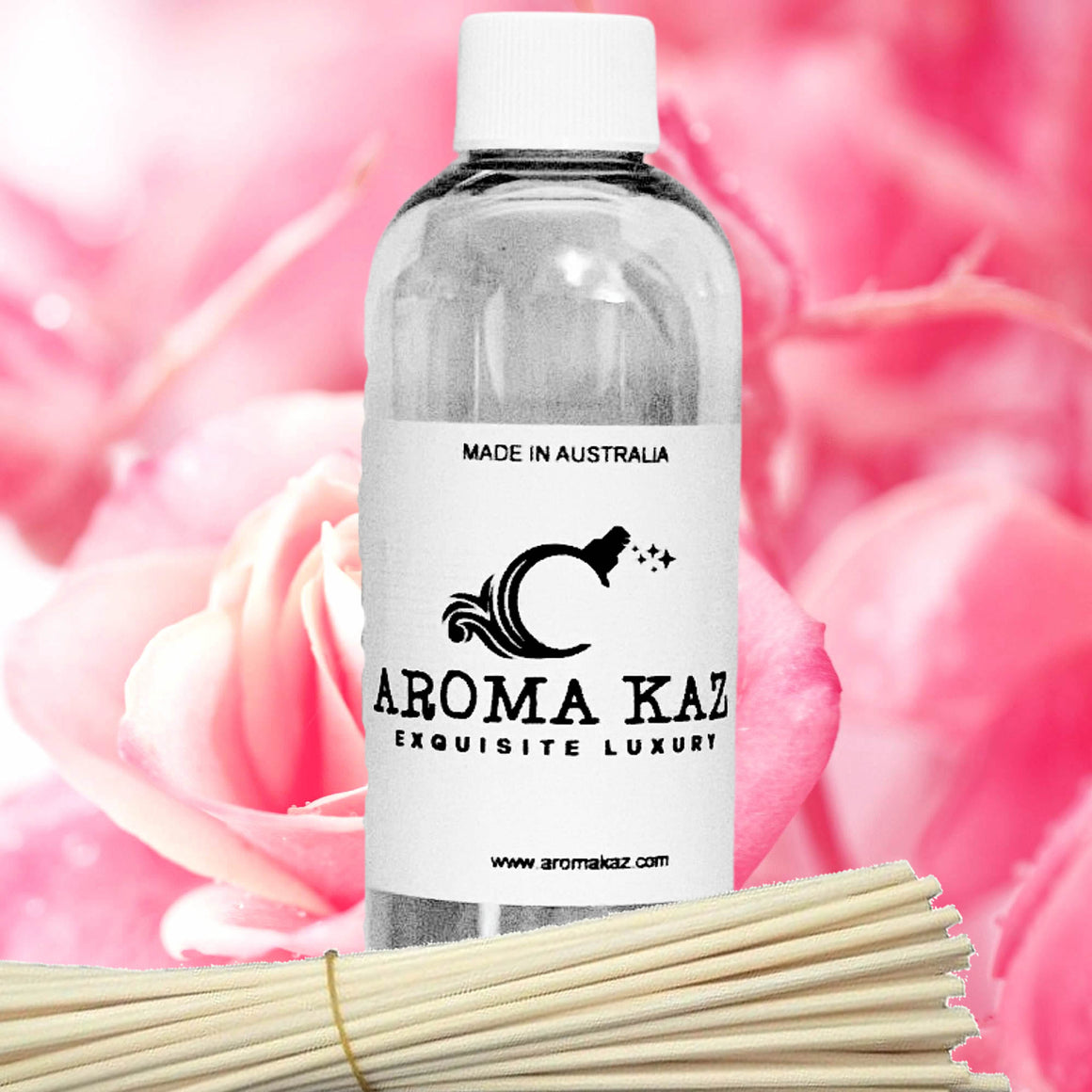 Rose Musk Diffuser Fragrance Oil with Reeds – Vegan Cruelty-Free Home Aroma