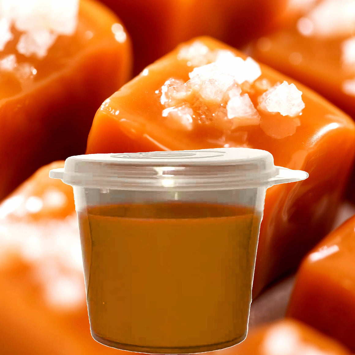 Salted Caramels Soy Candle Melt Shot Pots – Plant-Based, Vegan, Cruelty-Free, Hand-Poured