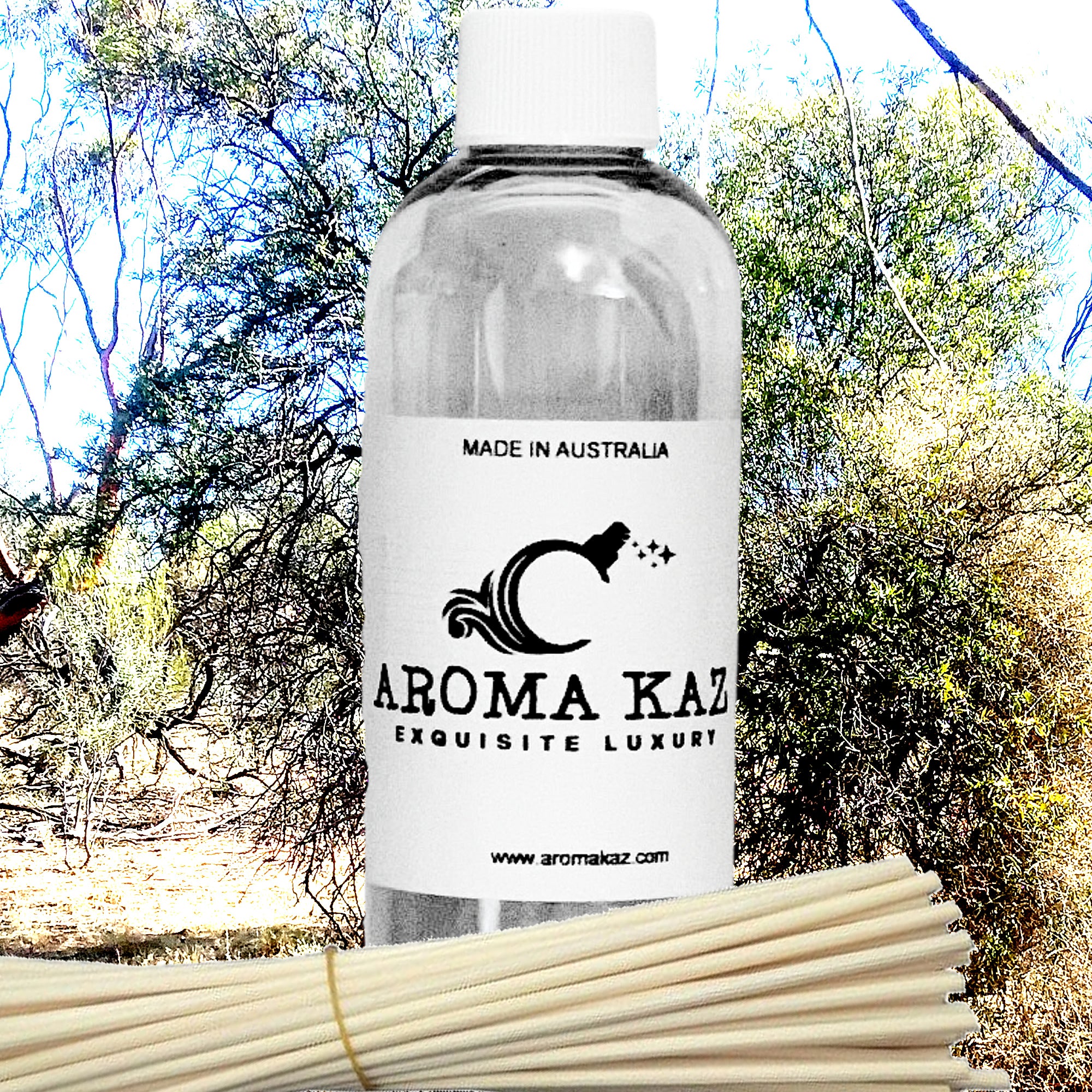 Sandalwood & Citronella Diffuser Fragrance Oil Refill – vegan, cruelty-free featuring warm sandalwood and crisp citronella notes, handmade in Australia.