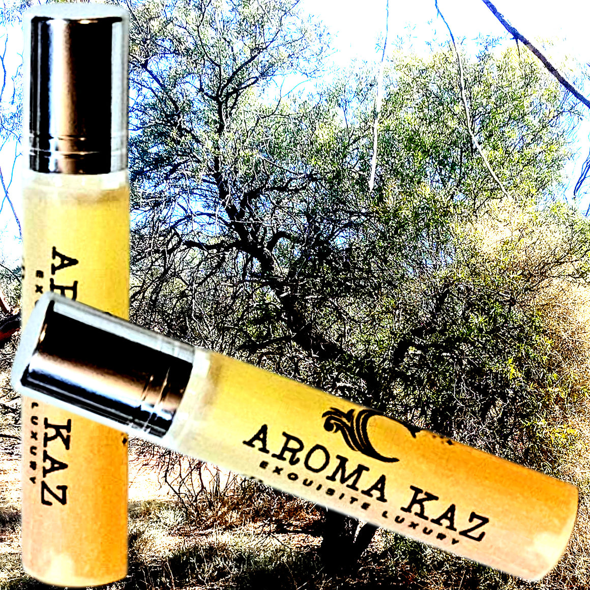 Sandalwood & Citronella Fragrance Roll On – vegan, cruelty-free perfume roll on featuring warm sandalwood and crisp citronella notes, handmade in Australia.