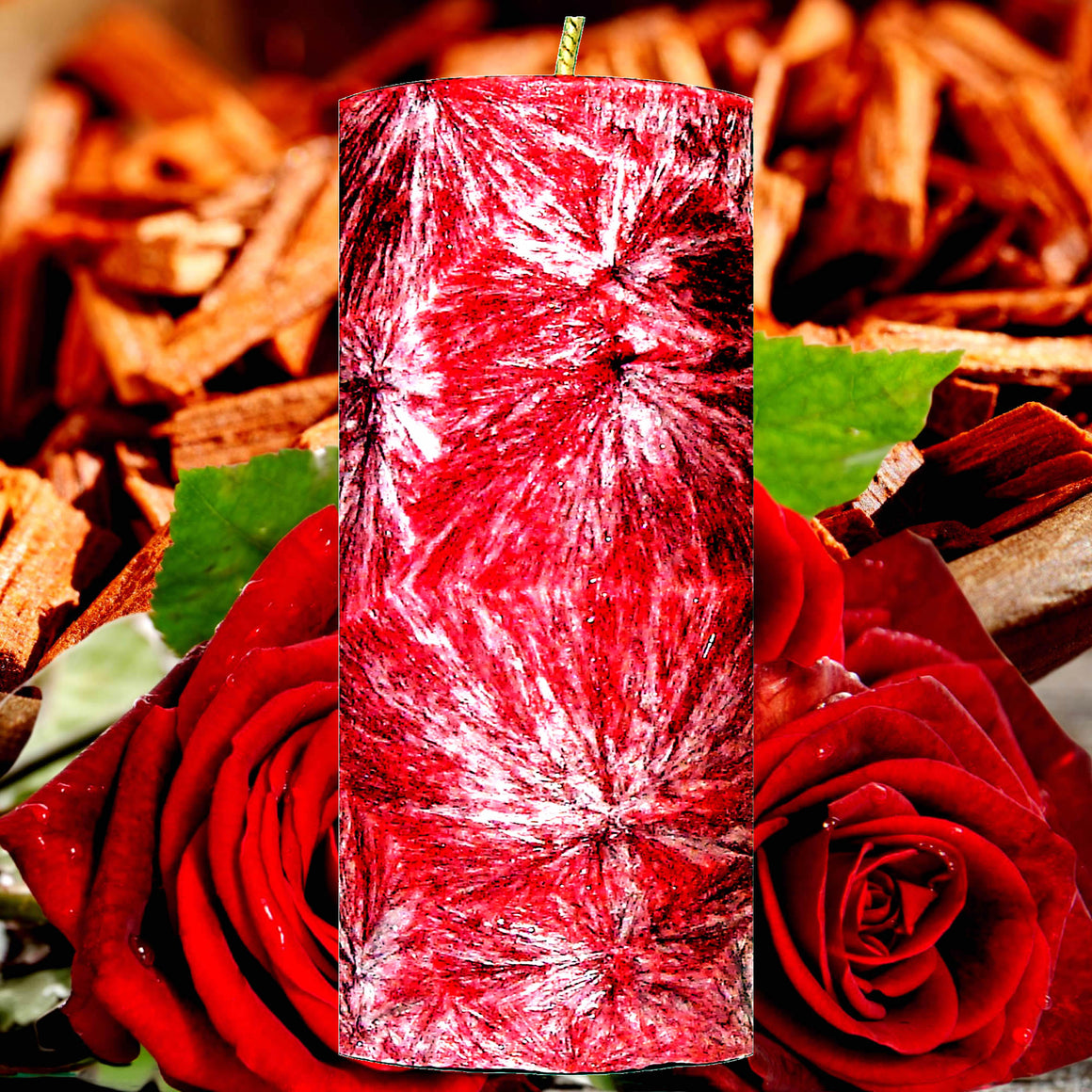Sandalwood Rose Palm Wax Pillar Candle