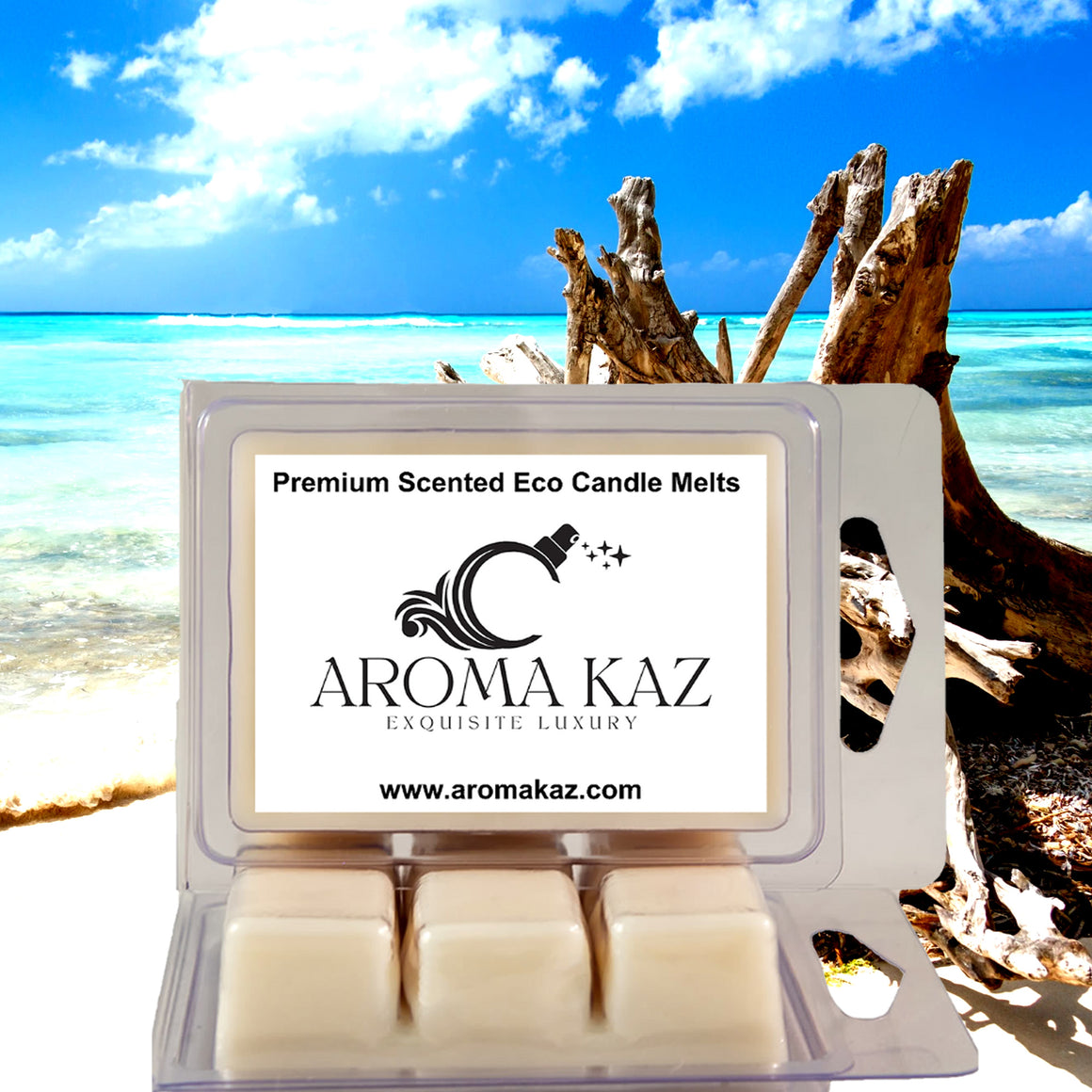 Sea Foam & Balsam eco soy wax melts – vegan, cruelty-free featuring breezy sea foam and cool balsam woods, handmade in Australia.