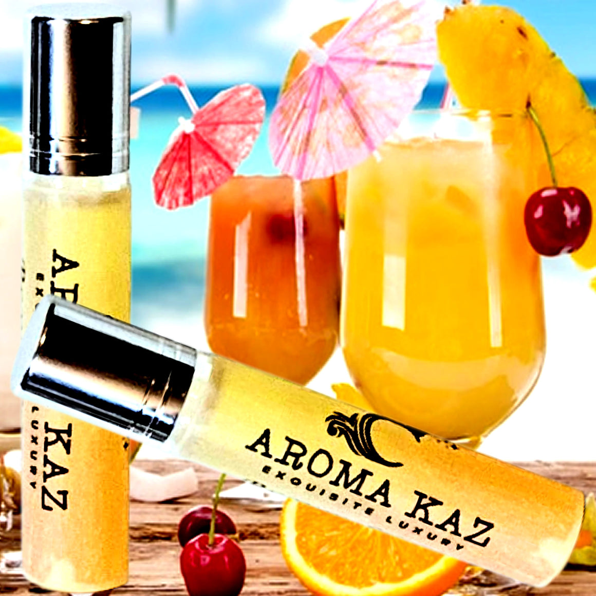 Sex On The Beach Fragrance Roll On – vegan, cruelty-free perfume roll on featuring tropical fruits and sweet cocktail-inspired notes, handmade in Australia.