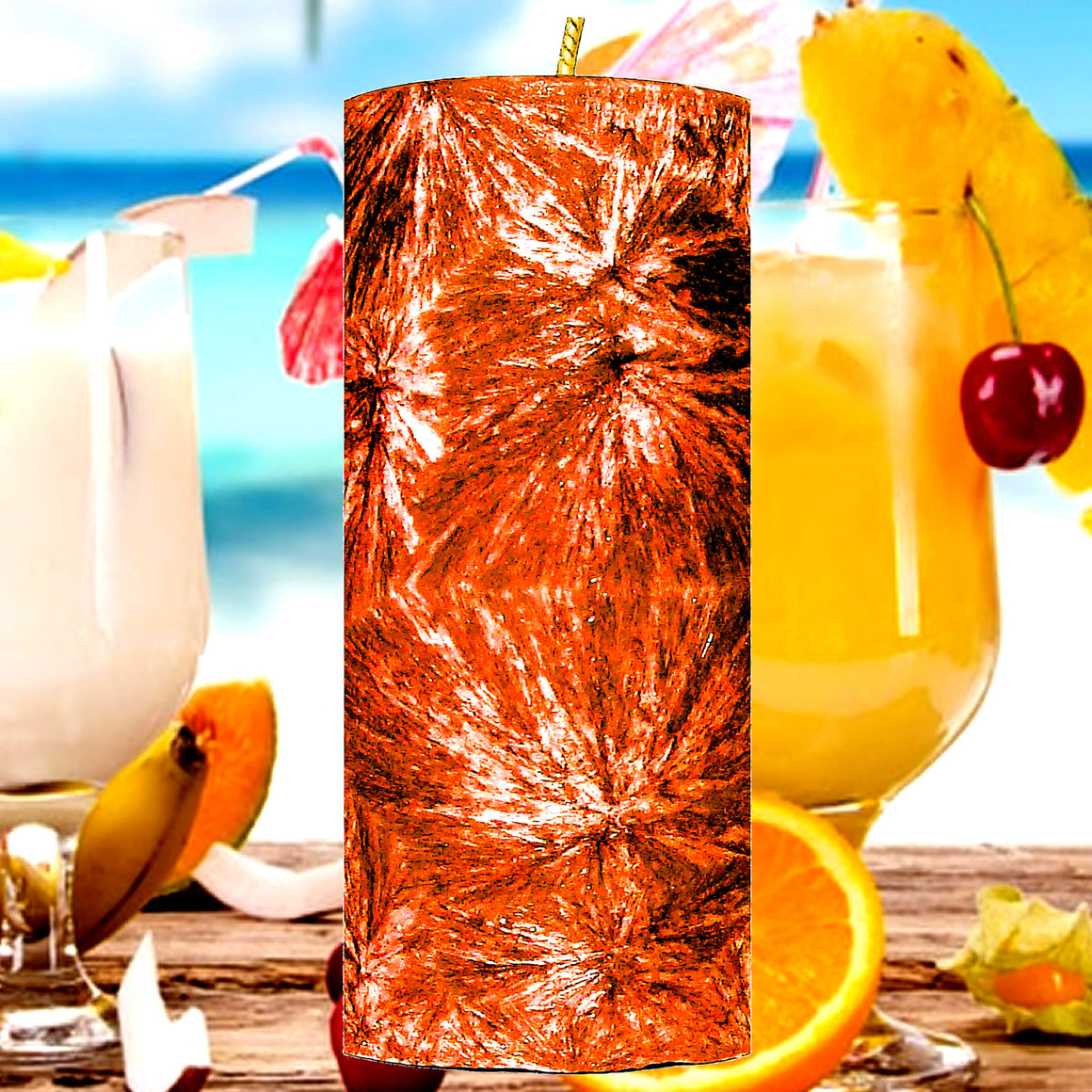 Sex On The Beach Pillar Candle – Plant-Based, Eco-Friendly, Vegan, Cruelty Free