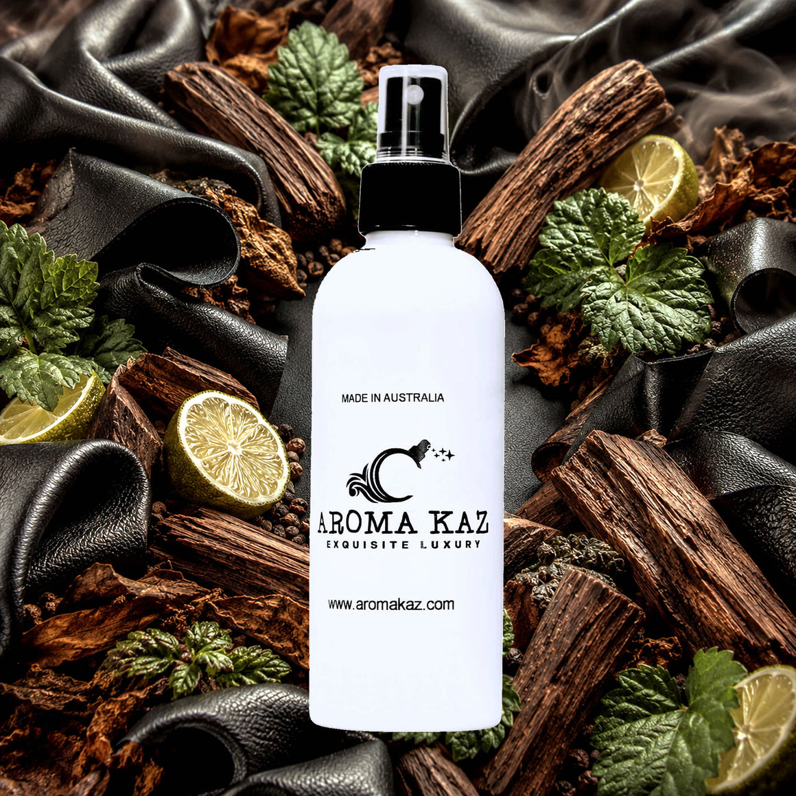 Shades For Men Room Linen Car Air Freshener Spray Deodoriser eco-friendly vegan, cruelty-free body fragrance featuring bold masculine woods, musk, and fresh spice, made in Australia.