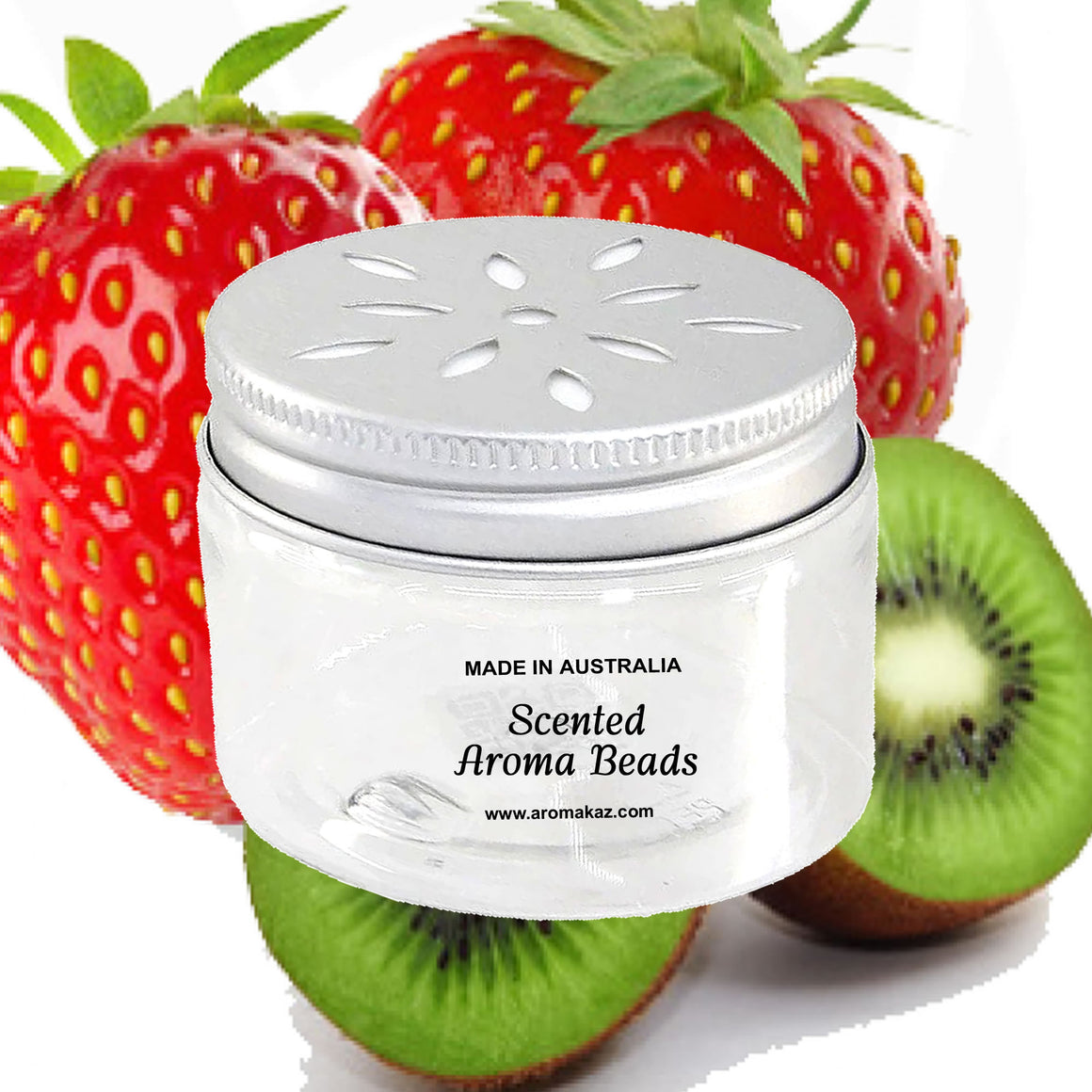 Strawberries & Kiwi Fruit Air Freshener Aroma Beads - Room, Car, Pantry, Pet Areas, Linen
