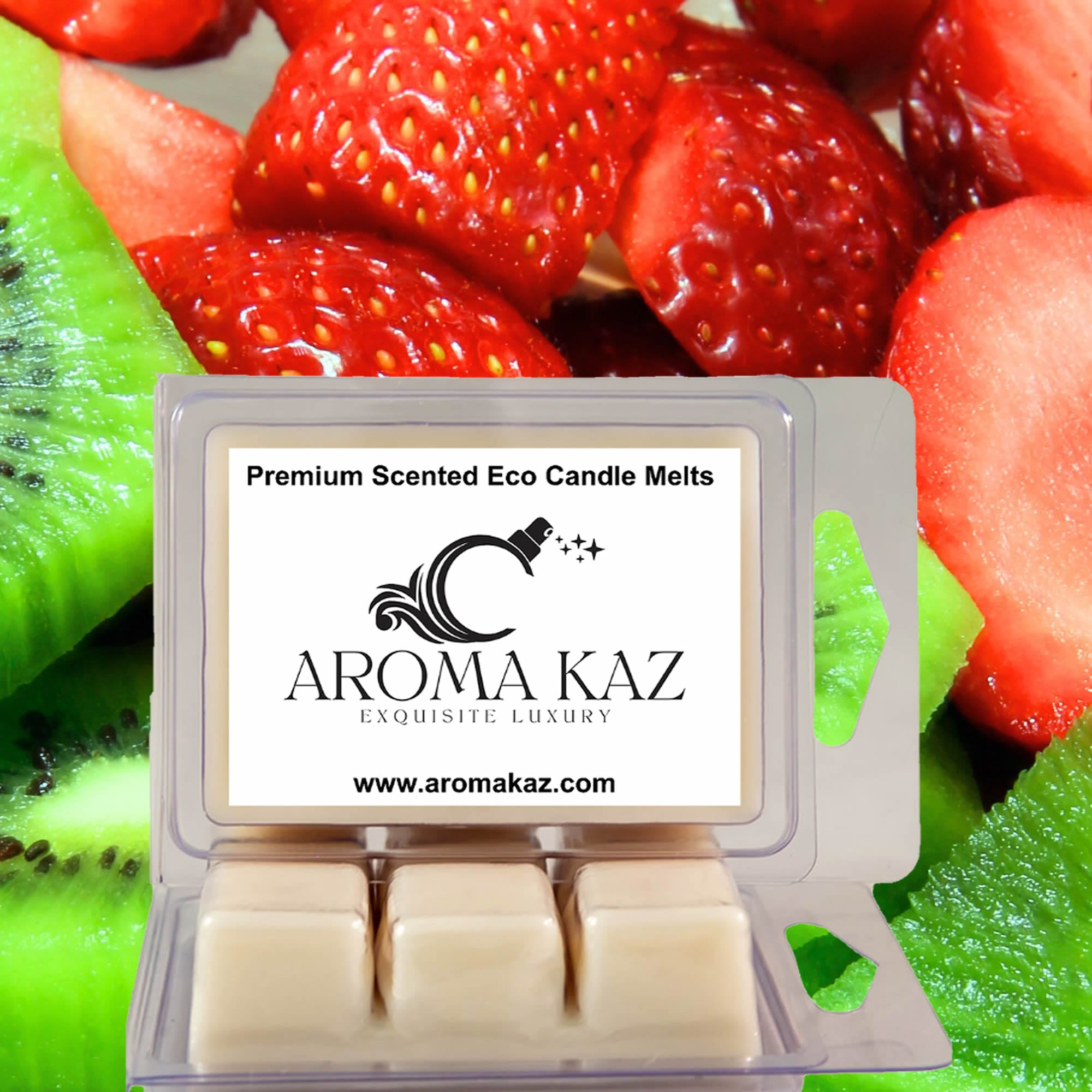 Strawberries & Kiwi Fruit Soy Wax Melts – Hand-Poured, Plant-Based & Vegan