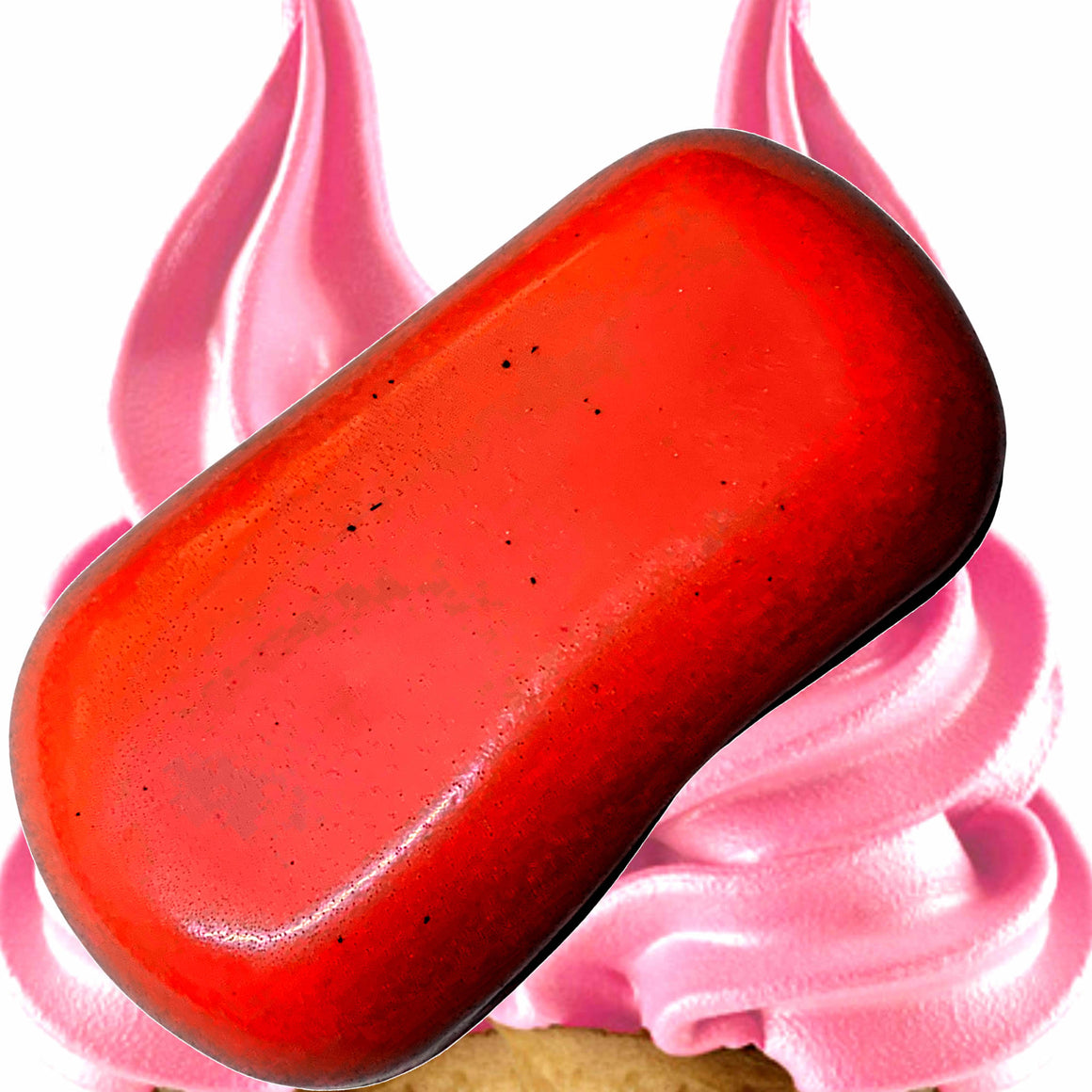 Strawberry Buttercream Soap Bars Plant Based – vegan, cruelty-free featuring juicy strawberry frosting and creamy buttercream aroma, handmade in Australia.