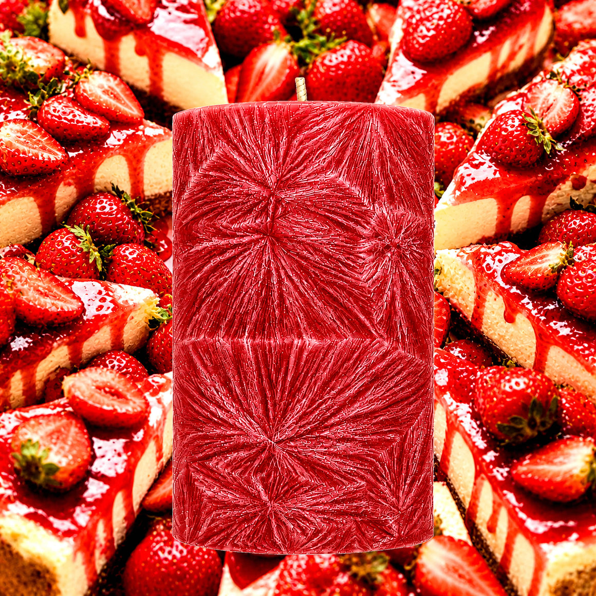 Strawberry Cheesecake Pillar Candle