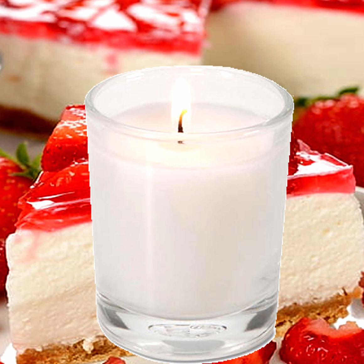 Strawberry Cheesecake Eco Soy Votive Candles – Clean Burn, Plant-Based, Vegan & Pet Safe