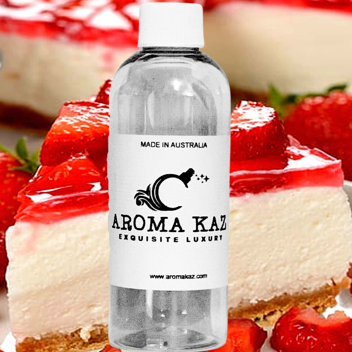 Strawberry Cheesecake fragrance oil for candle making, soap making and perfume blending – vegan, cruelty-free featuring creamy strawberry cheesecake dessert aroma, handmade in Australia.
