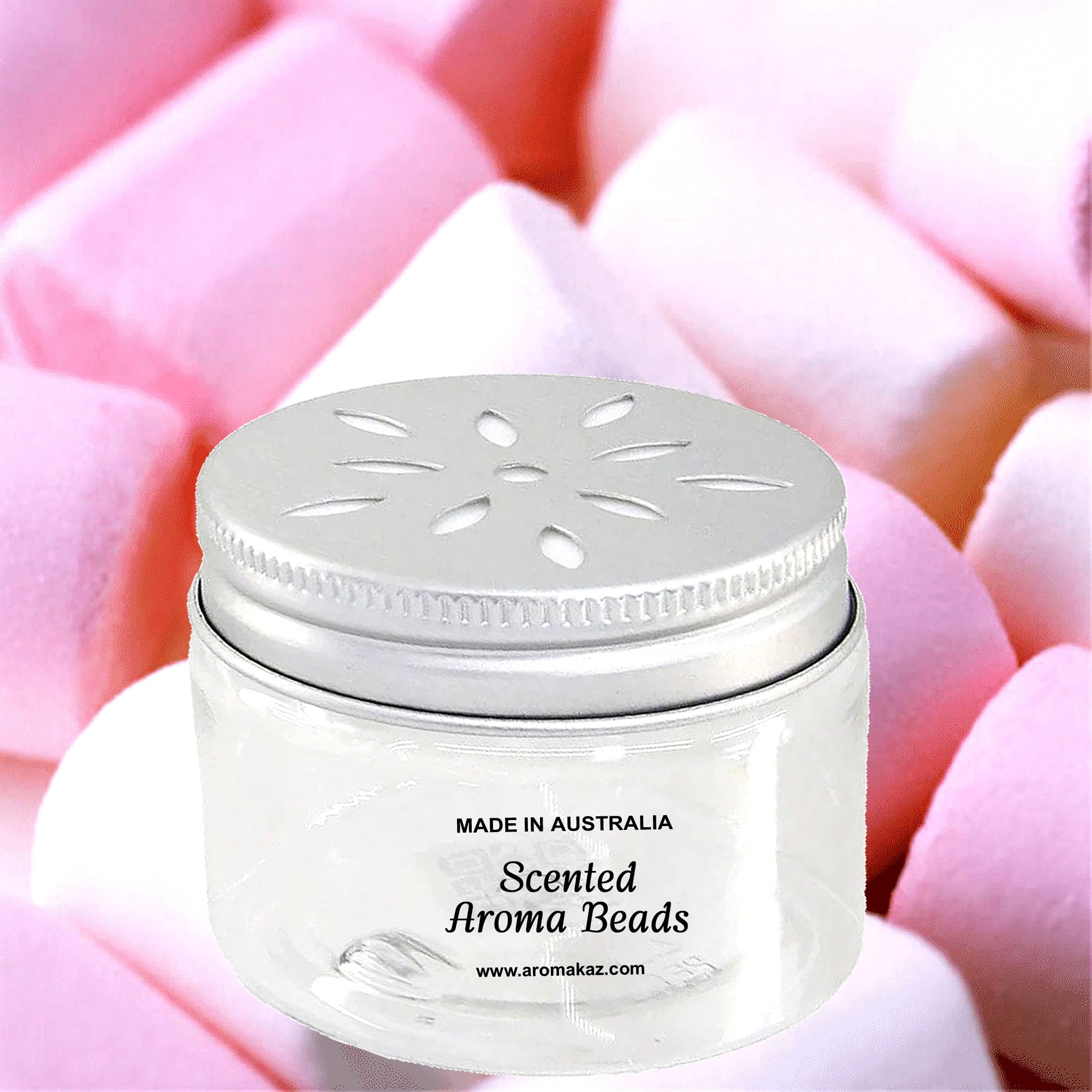 Strawberry Marshmallows Air Freshener Aroma Beads - Room, Car, Pantry, Pet Areas, Linen