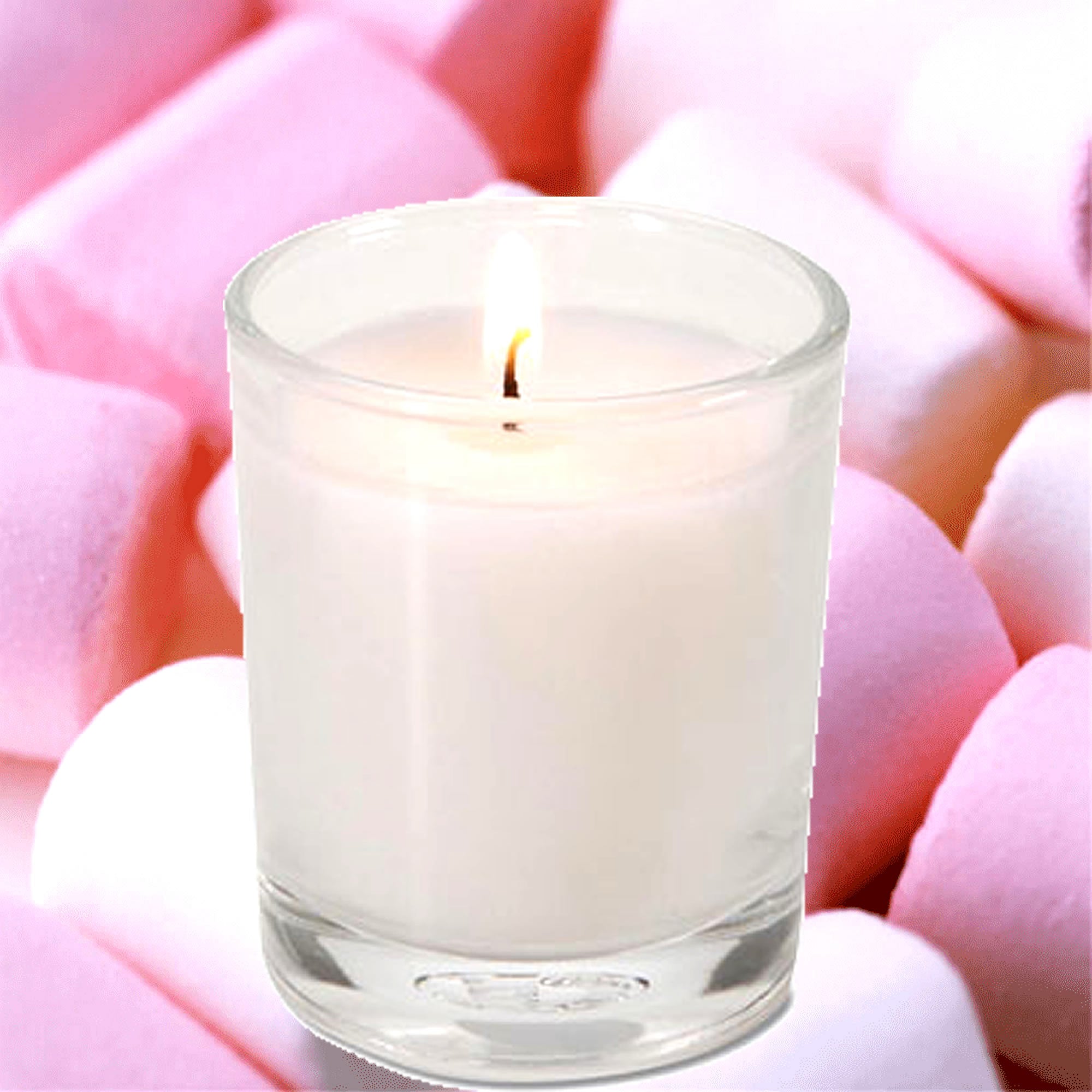 Strawberry Marshmallows Eco Soy Votive Candles – Clean Burn, Plant-Based, Vegan & Pet Safe