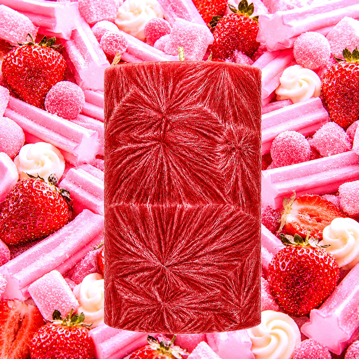 Strawberry Musk Pillar Candle