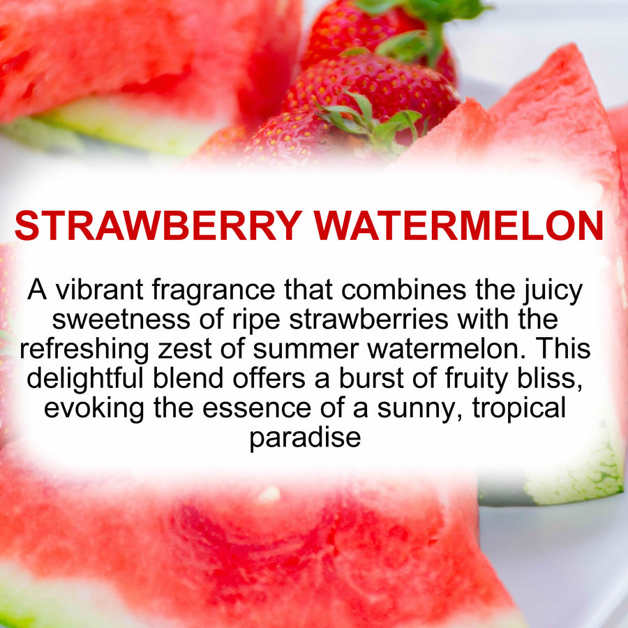 Strawberry Watermelon eco soy wax melts – vegan, cruelty-free featuring refreshing summer watermelon and plump juicy strawberries, handmade in Australia.