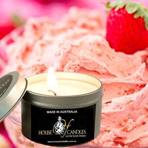 Strawberry Buttercream Scented Eco Soy Tin Candles