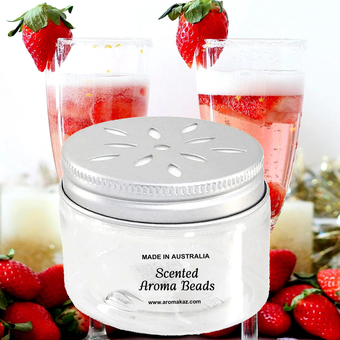 Strawberry Champagne Air Freshener Aroma Beads - Room, Car, Pantry, Pet Areas, Linen