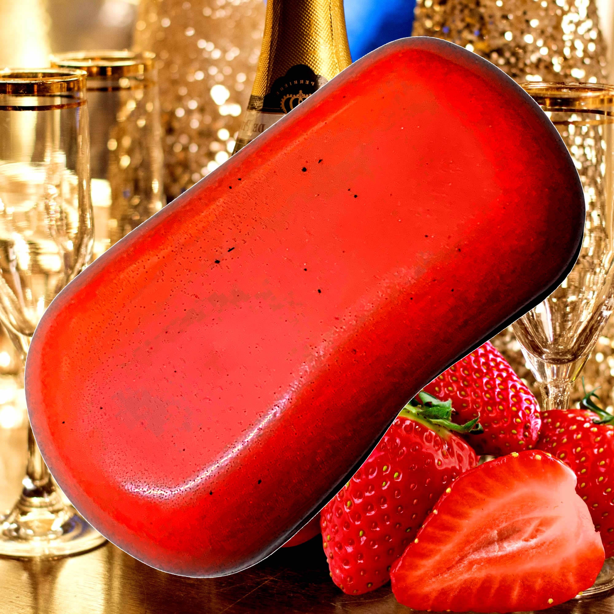 Strawberry Champagne Vegan Soap Bars Plant-Based Cruelty-Free Handcrafted