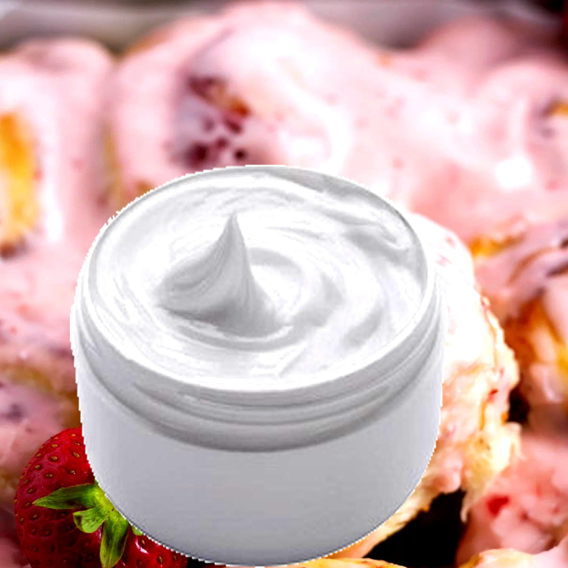 Strawberry Cinnamon Buns Hydrating vegan body and hand cream moisturizer. Handmade in Australia, cruelty free, long-lasting fragrance, perfect for all skin types and ideal as a gift for men or women.