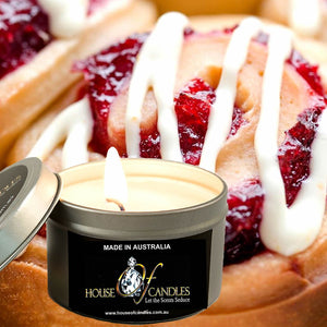 Strawberry Cinnamon Buns Scented Eco Soy Tin Candles