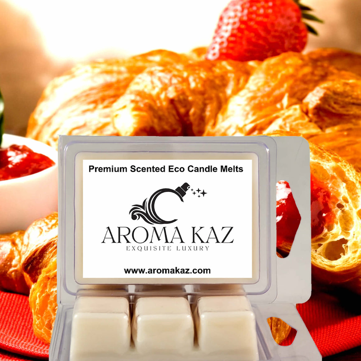 Strawberry Croissants Soy Wax Melts – Hand-Poured, Plant-Based & Vegan