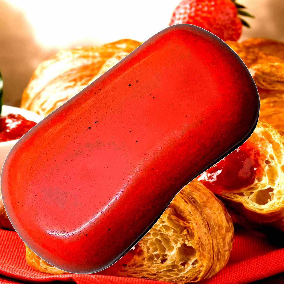 Strawberry Croissants Vegan Soap Bars Plant-Based Cruelty-Free Handcrafted