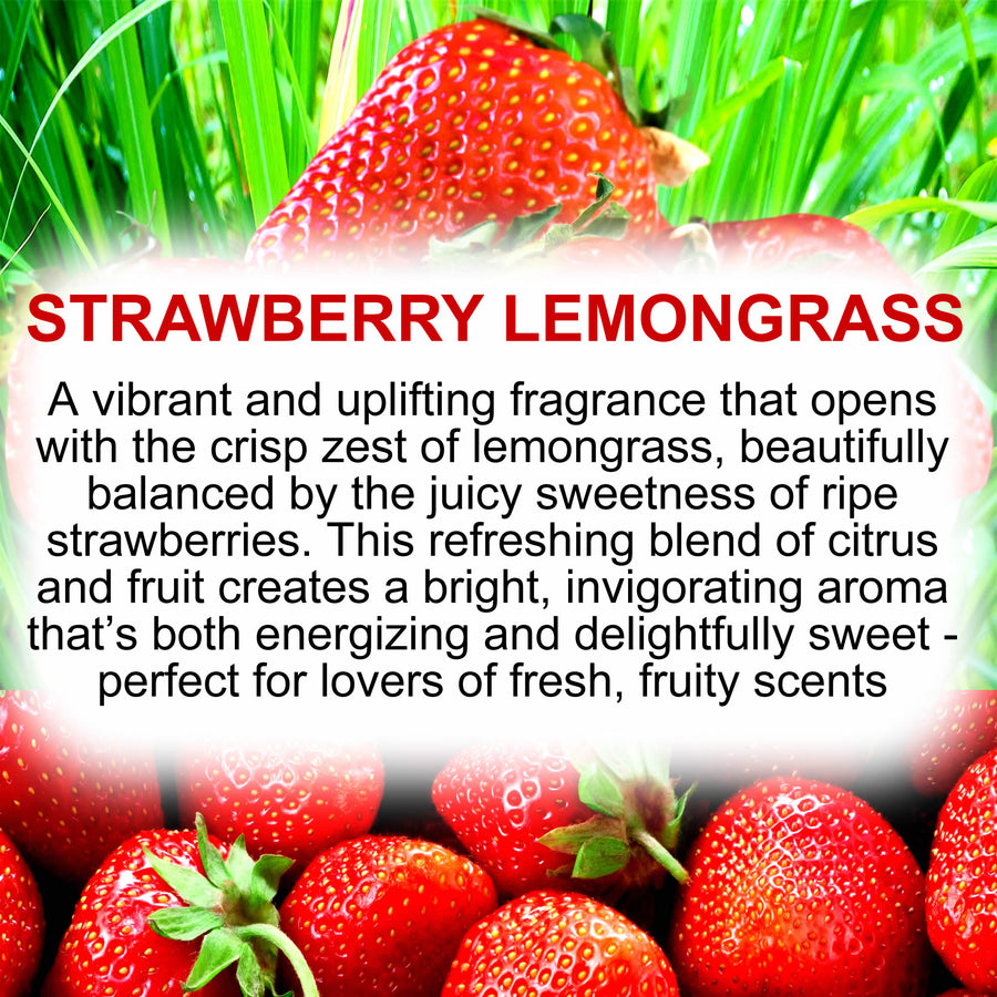 Strawberry Lemongrass Fragrance Oil – Candle, Soap & Craft Making – Vegan & Cruelty-Free