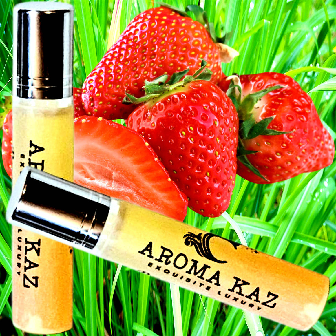 Strawberry Lemongrass Roll-On Perfume Plant-Based Vegan Cruelty Free
