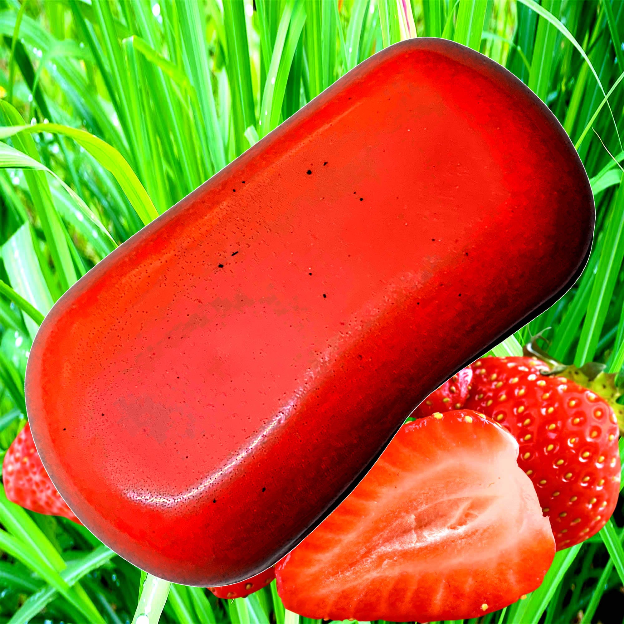Strawberry Lemongrass Vegan Soap Bars Plant-Based Cruelty-Free Handcrafted