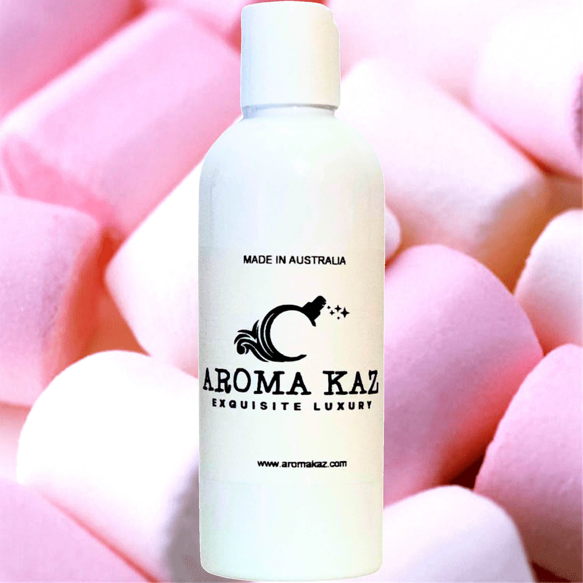 Strawberry Marshmallows Bath Body Massage Oil – vegan, cruelty-free, enriched with Vitamin E. Handmade in Australia, long-lasting fragrance, suitable for all skin types and perfect as a gift for him or her.