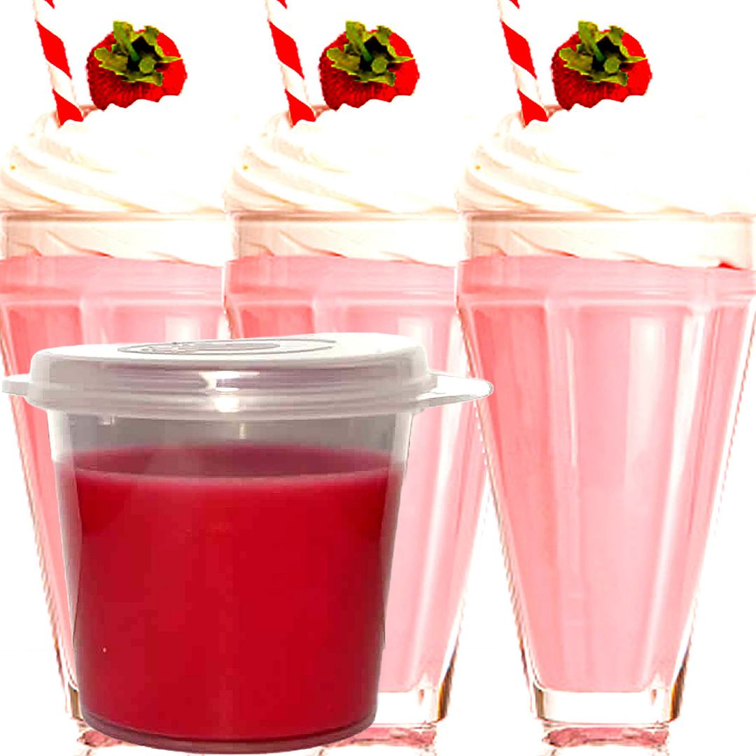 Strawberry Milkshake Eco Soy Shot Pot Candle Wax Melts