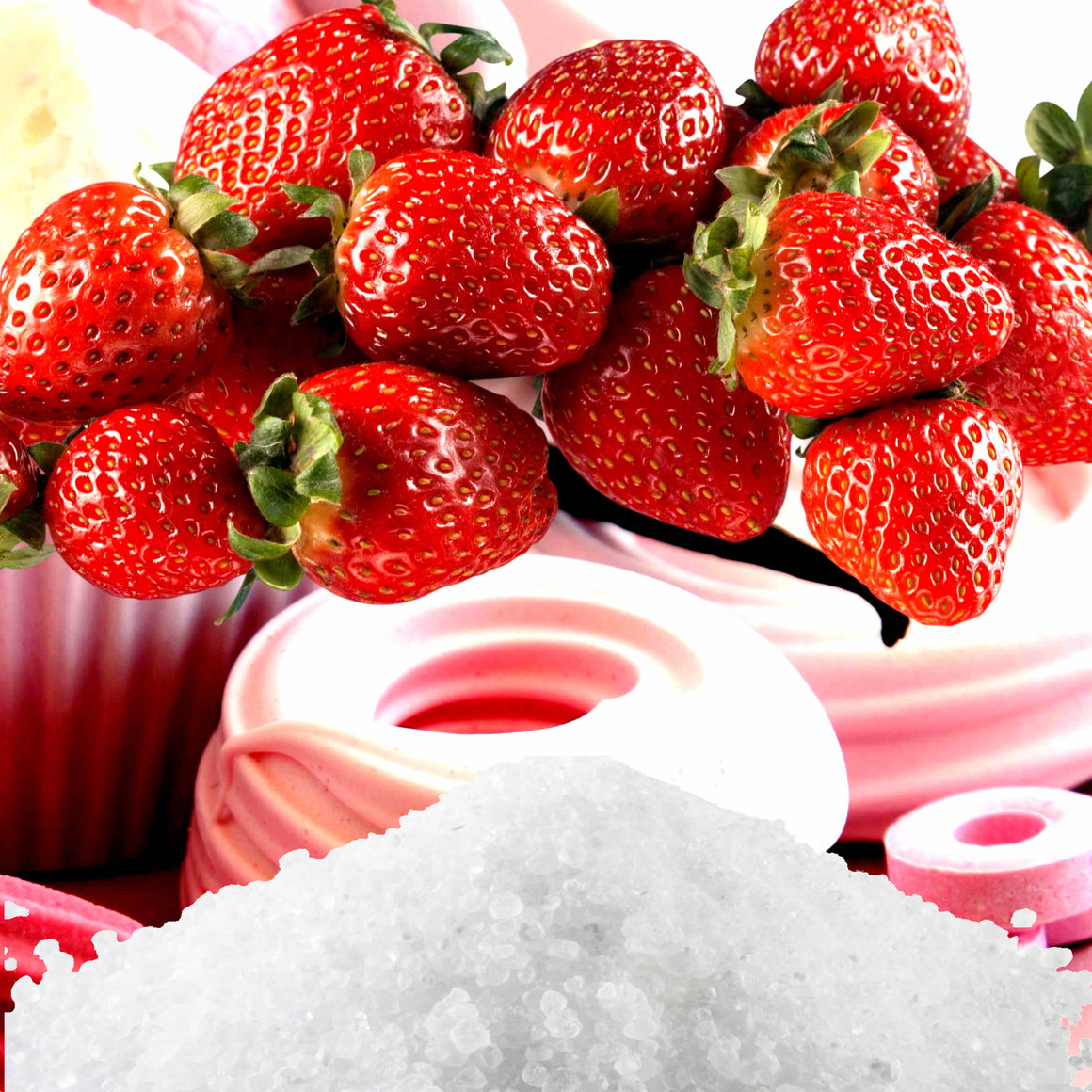 Strawberry Musk Vegan bath salts and bath soak crystals, cruelty-free and made in Australia. Highly scented, suitable for women and men. Perfect relaxation gift for him or her.