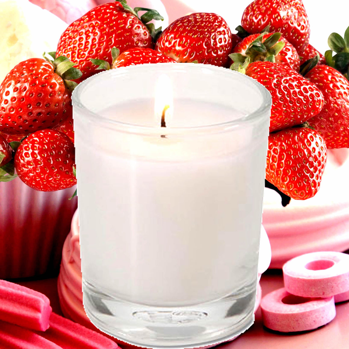 Strawberry Musk Eco Soy Votive Candles – Clean Burn, Plant-Based, Vegan & Pet Safe