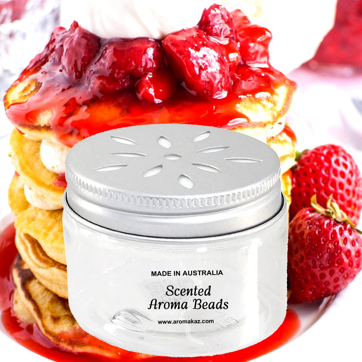 Strawberry Pancakes Air Freshener Aroma Beads - Room, Car, Pantry, Pet Areas, Linen