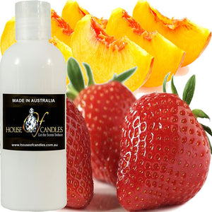 Strawberry Peaches Scented Body Wash Shower Gel Skin Cleanser Liquid Soap